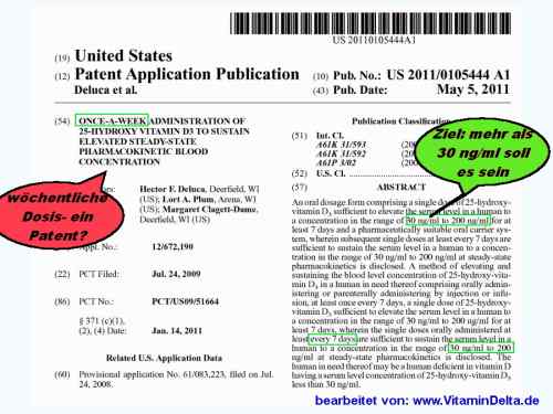 us-patent-vitaminD-Wochendosis